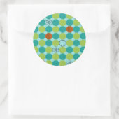 原子八角形ラウンドステッカー ラウンドシール (バッグ)