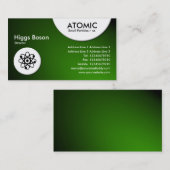 原子円 – スポットライト – 緑 名刺 (正面/裏面)