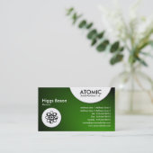 原子円 – スポットライト – 緑 名刺 (スタンド正面)