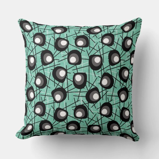 原子円 |世紀中頃モダン |アクア クッション (正面)