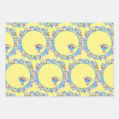 原子分子粒子平和アトムのパターン ラッピングペーパーシート (正面3)