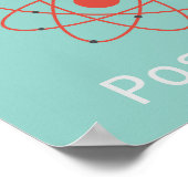 原子前向き科学スローガン ポスター (角)