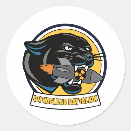 原子力大隊ロゴ ラウンドシール (正面)