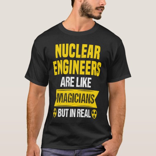 原子力技師 放射性 放射線 & 核P Tシャツ (正面)