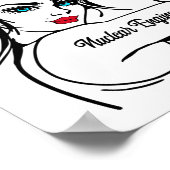 原子力技術者のRosie The Riveter Pin ポスター (角)