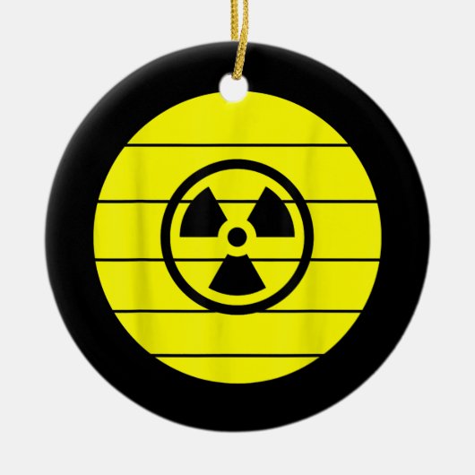 原子力技術者放射線レトロヴィンテージ日没 セラミックオーナメント (正面)