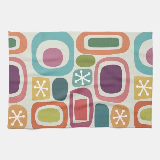 原子力時代のフィールドストーンズカラフル キッチンタオル (横)