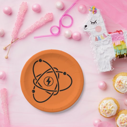 原子力発電エネルギー記号科学と技術 ペーパープレート (パーティー)