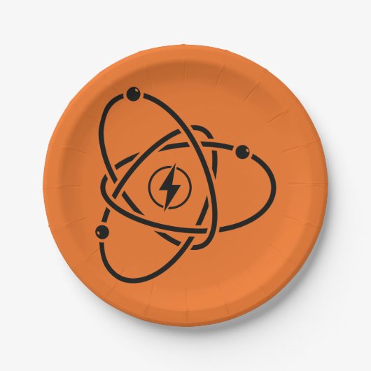 原子力発電エネルギー記号科学と技術 ペーパープレート (正面)