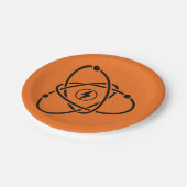 原子力発電エネルギー記号科学と技術 ペーパープレート (アングル)