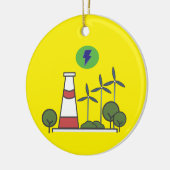 原子力発電所デザイン セラミックオーナメント (左)