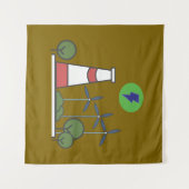 原子力発電所デザイン タペストリー (正面(横))