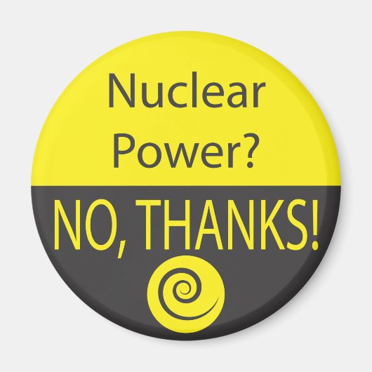 原子力発電？違う感謝してい! マグネット (正面)
