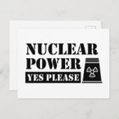 原子力発電Yes声明 ポストカード (正面/裏面)