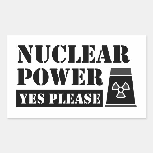 原子力発電Yes声明 長方形シール (正面)