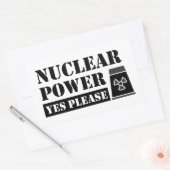 原子力発電Yes声明 長方形シール (封筒)