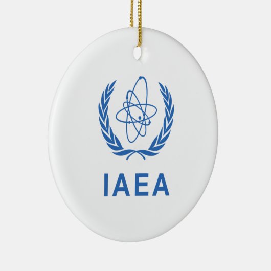 原子国際的力機関の国旗 セラミックオーナメント (右)