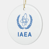 原子国際的力機関の国旗 セラミックオーナメント (左)