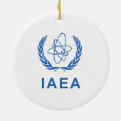 原子国際的力機関の国旗 セラミックオーナメント (裏面)