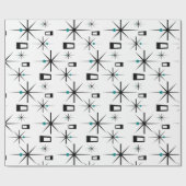 原子年代カスタム色レトロ ラッピングペーパー (フラット)