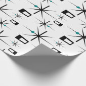 原子年代カスタム色レトロ ラッピングペーパー (角)