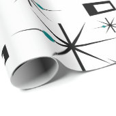 原子年代カスタム色レトロ ラッピングペーパー (ロールコーナー)