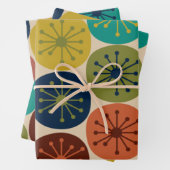 原子年代ドットミッドセンチュリーパタモダンーン ラッピングペーパーシート (インサイチュ)