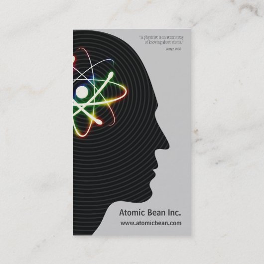 原子心|の科学者 名刺 (裏面)