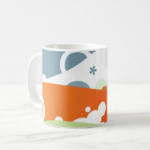 原子抽象的なマグ コーヒーマグカップ (正面左)