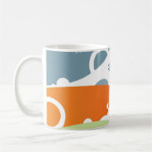 原子抽象的なマグ コーヒーマグカップ (左)