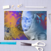 原子抽象芸術ティッシュペーパー 薄葉紙 (クラフト)