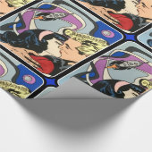 原子抽象芸術aのキスをして別れの絵画 ラッピングペーパー (角)