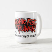 原子握りこぶしの穿孔器のマグ! コーヒーマグカップ (正面右)