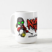 原子握りこぶしの穿孔器のマグ! コーヒーマグカップ (正面左)
