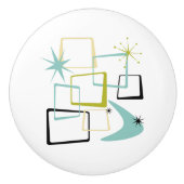 原子星ファンキーブーメランスクウェアミッドセンチュリー セラミックノブ (正面)