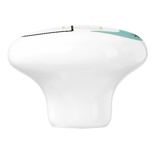 原子星ファンキーブーメランスクウェアミッドセンチュリー セラミックノブ (側面)