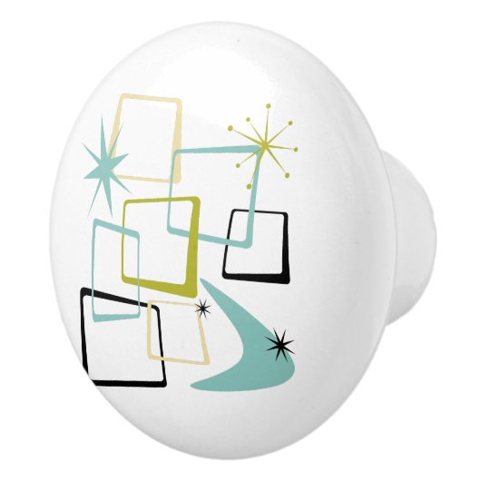 原子星ファンキーブーメランスクウェアミッドセンチュリー セラミックノブ (右)