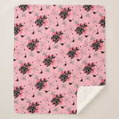 原子星爆発モダンミッドセンチュリー猫 シェルパブランケット (正面)