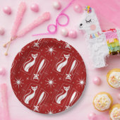 原子星猫ミッドセンチュリーモダンクリスマスMCM ペーパープレート (パーティー)