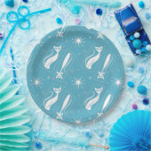 原子星猫ミッドセンチュリーモダンクリスマスMCM ペーパープレート (パーティー)