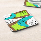 原子時代によってインスパイアブーメランのデザイン コースター (左側)