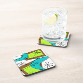 原子時代によってインスパイアブーメランのデザイン コースター (右側)