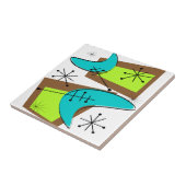 原子時代によってインスパイアブーメランのデザイン タイル (側面)