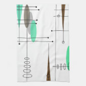 原子時代によってインスパイア世紀半ばのデザイン14 キッチンタオル (縦)