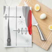 原子時代によってインスパイア世紀半ばのデザイン15 キッチンタオル (四つ折り)