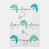 原子時代によってインスパイア世紀半ばのデザイン16 キッチンタオル (縦)