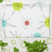 原子時代のカラフル惑星 キッチンタオル (折り畳み)