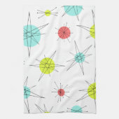 原子時代のカラフル惑星 キッチンタオル (縦)