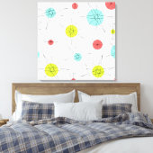 原子時代のカラフル惑星 キャンバスプリント (インサイチュ (寝室))