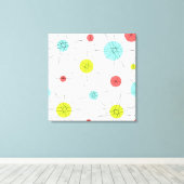 原子時代のカラフル惑星 キャンバスプリント (インサイチュ (ウッドフロア))